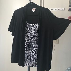 NWT JM DOUBLE-LAYERED SHORT SLEEVE TOP